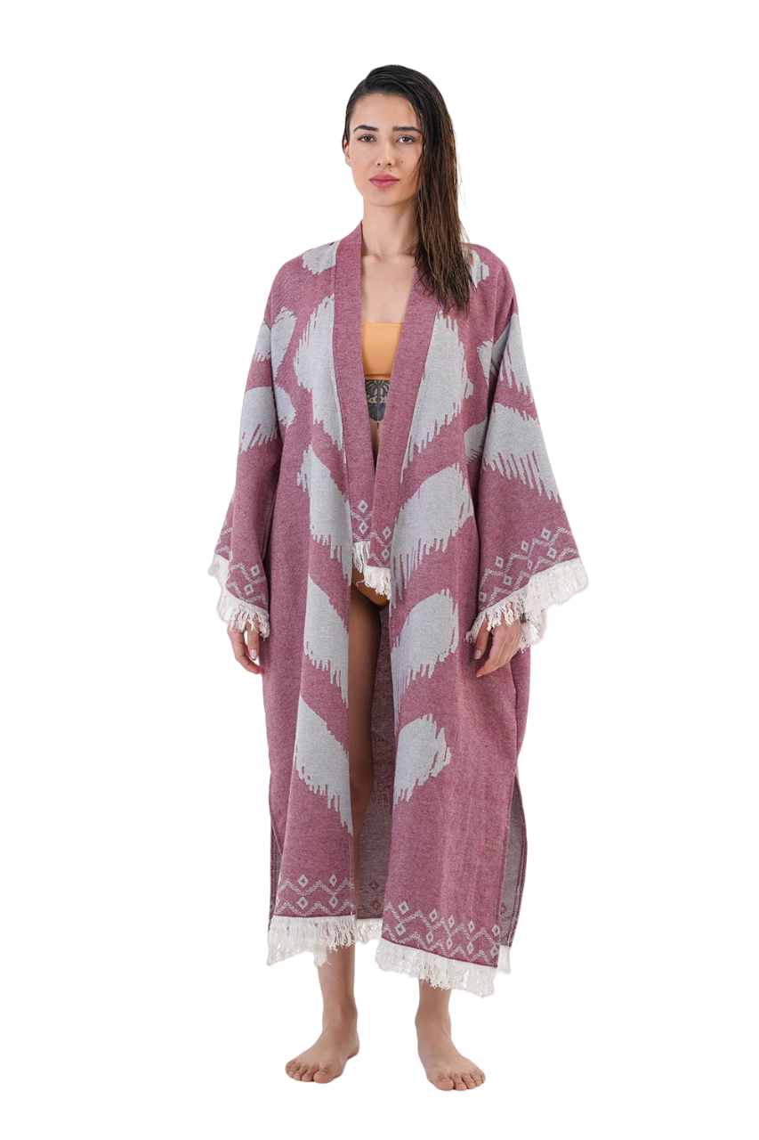 Kehribar Cotton Bath Robe, Nightwear, Dressing Gown